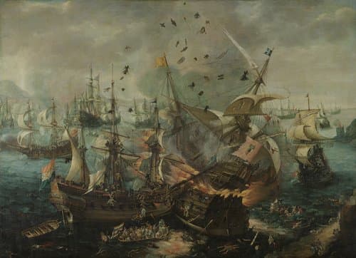 The Explosion of the Spanish Flagship during the Battle of Gibraltar, 25 April 1607