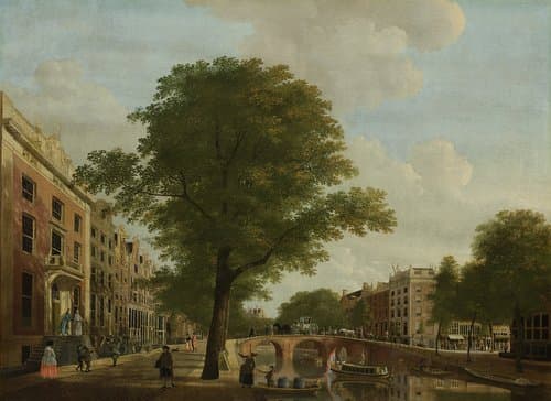 Gezicht op de Herengracht bij de Leidsestraat te Amsterdam
