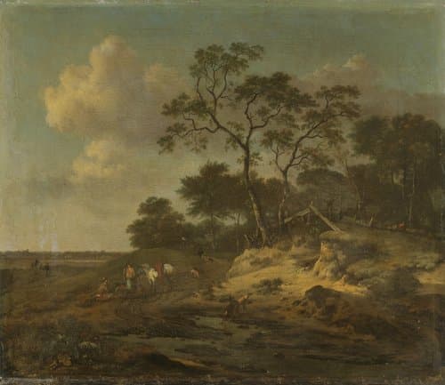 Dune Landscape with Hunters Resting