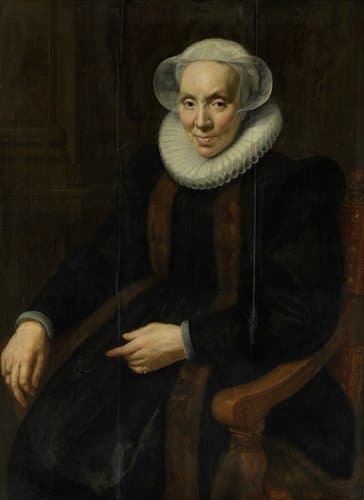 Portret van Maria van Utrecht (ca. 1552/53-1629). Echtgenote van Johan van Oldenbarnevelt