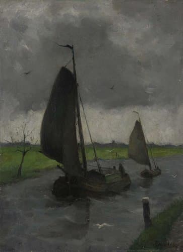 Vaart met zeilende scheepjes