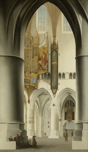 Interieur van de Sint-Bavokerk in Haarlem