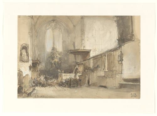 Interieur van de kerk te Oosthuizen