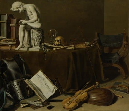 Vanitas stilleven met de Doornuittrekker