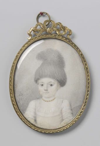 Portret van een meisje met een 'valhoedje'