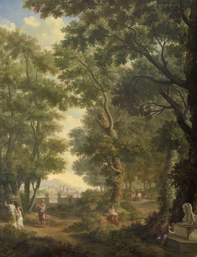 Arcadian Landscape, one of a series of ten murals in the garden room of the main floor of the Amsterdam house Herengracht 524