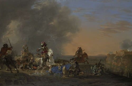 Cavalry Attack at Sunset