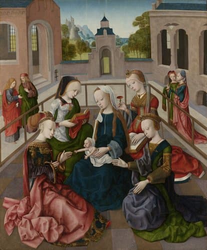Maria met kind en de heiligen Catharina, Cecilia, Barbara en Ursula