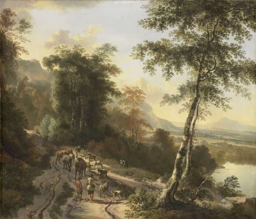 Landschap met veedrijvers