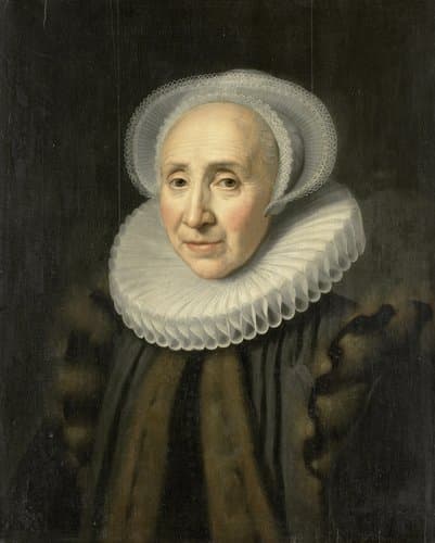 Portret van Volckera Claesdr Knobbert (1554-1634). Echtgenote van Paulus van Beresteyn