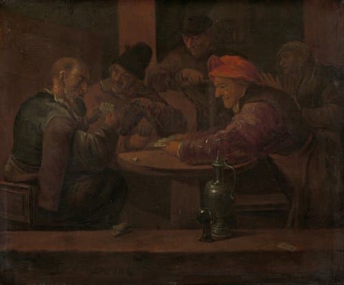 Men Playing Cards in a Tavern