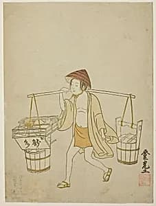 A water vendor by Suzuki Harunobu