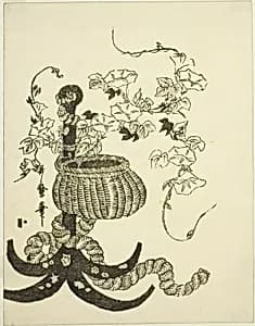 An Arrangement of Morning Glories by Kitagawa Utamaro