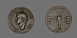 As (Coin) Portraying Agrippa by Ancient Roman