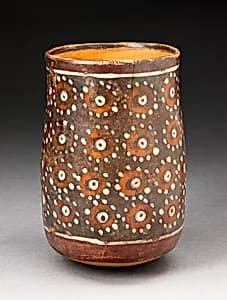 Beaker with Repeated Circular Motif by Nasca