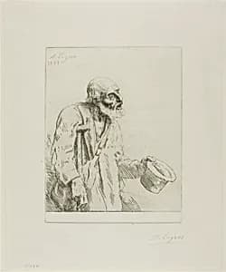 Beggar with Crutches by Alphonse Legros
