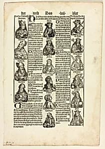 Bishops, Prophets, and Kings from Schedel Weltchronik (Schedel's World History), Plate 10 from Woodcuts from Books of the 15th Century by Unknown artist
