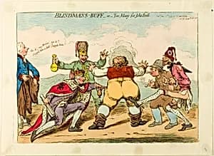 Blindman's Buff or Too Many for John Bull by James Gillray