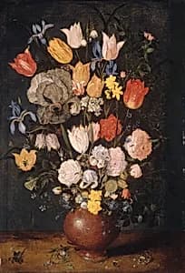 Bouquet of Flowers in an Earthenware Vase