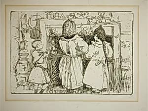 Breakfast Preparations by Louis Auguste Lepère