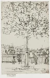 Chelsea Embankment, June, 5 p.m., 1889 by Theodore Roussel
