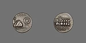 Coin Depicting a Toga, Tunic and Wreath by Ancient Roman