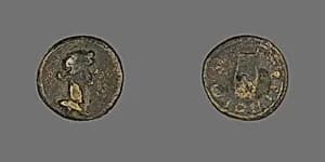 Coin Depicting Bust of Dionysos by Ancient Greek