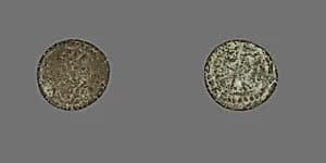 Coin Depicting the Goddess Tyche by Ancient Roman