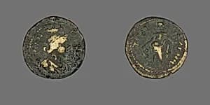 Coin Depicting the Goddess Tyche by Ancient Roman