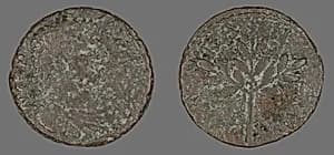 Coin Portraying Emperor Caracalla by Ancient Roman