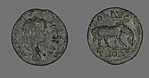 Coin Portraying Emperor Caracalla by Ancient Roman
