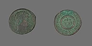 Coin Portraying Emperor Constantine I by Ancient Roman
