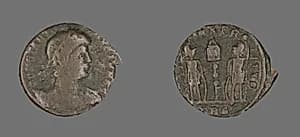 Coin Portraying Emperor Constantine II by Ancient Roman