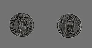 Coin Portraying Emperor Crispus by Ancient Roman