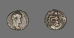 Coin Portraying Emperor Elagabalus by Ancient Roman