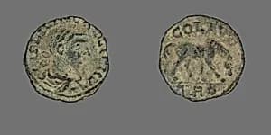 Coin Portraying Emperor Gallienus by Ancient Roman