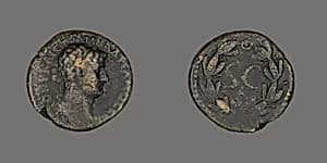 Coin Portraying Emperor Hadrian by Ancient Roman