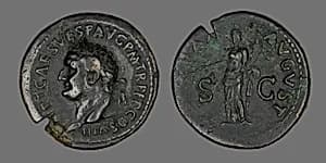 Coin Portraying Emperor Vespasian by Ancient Roman