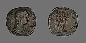 Coin Portraying Empress Julia Mamaea by Ancient Roman
