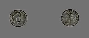 Coin Portraying Empress Theodora by Ancient Roman