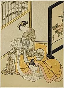 Couple Reading a Letter by Suzuki Harunobu