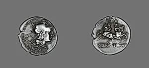 Denarius (Coin) Depicting the Goddess Roma by Ancient Roman