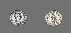 Denarius (Coin) Portraying Diadumenian by Ancient Roman