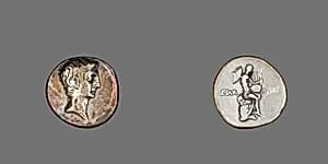 Denarius (Coin) Portraying Octavian by Ancient Roman