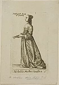 English Noblewoman by Wenceslaus Hollar