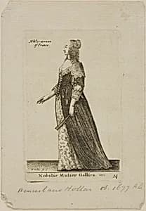French Noblewoman by Wenceslaus Hollar