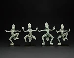 Group of Four Celestial Dancing Beauties by Khmer