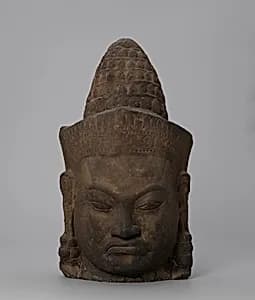 Head of a Male Deity (<em>Deva</em>) by Khmer