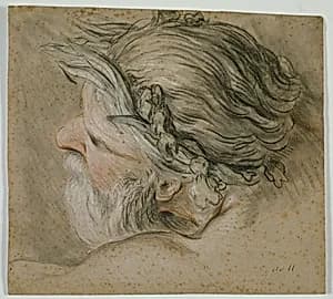 Head of a Sea God by Charles-Joseph Natoire