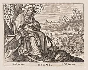 Hyems, from Four Seasons by Philips Galle
